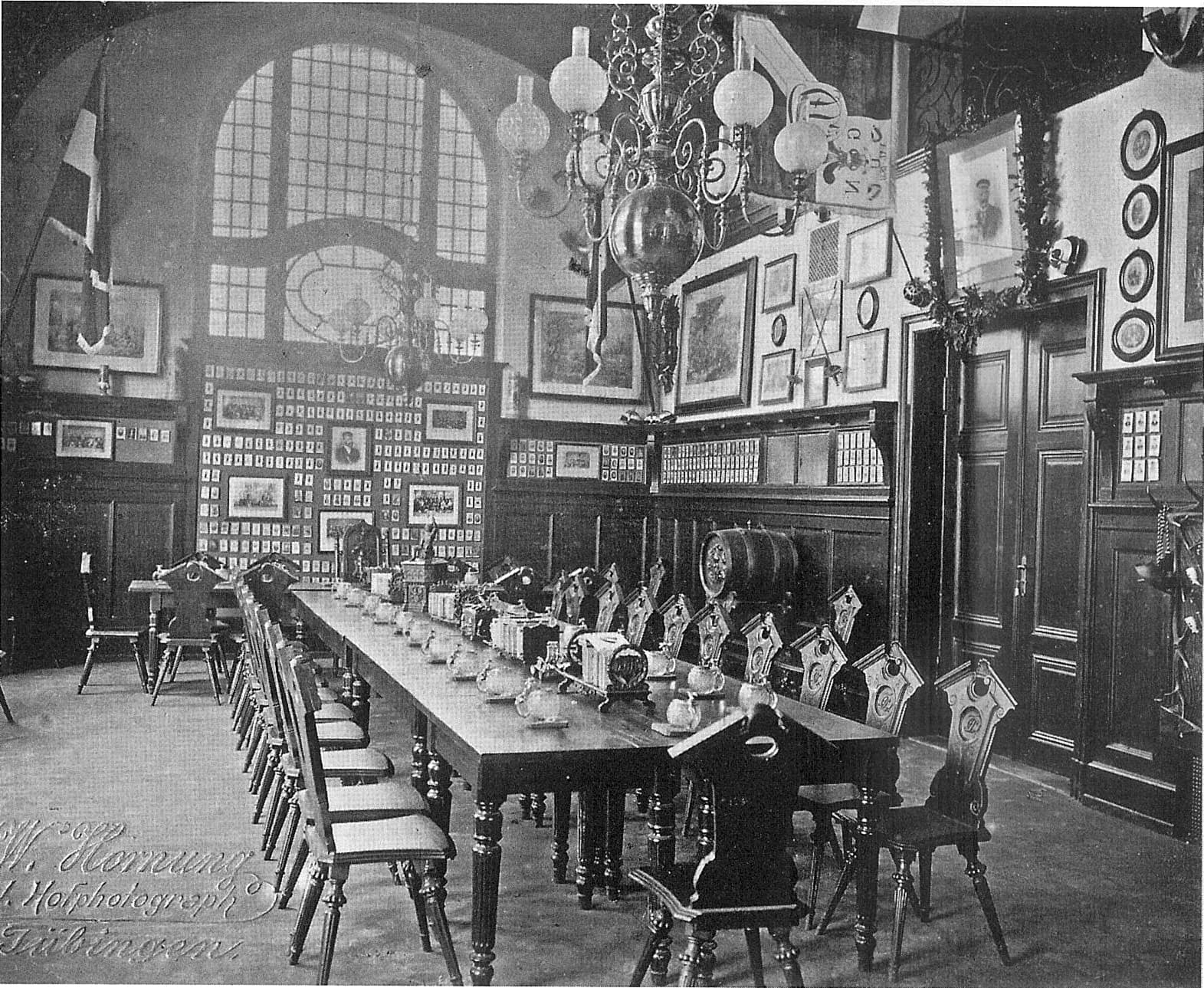 Sala biesiadna Corps Suevia Tübingen, ok. 1900 roku