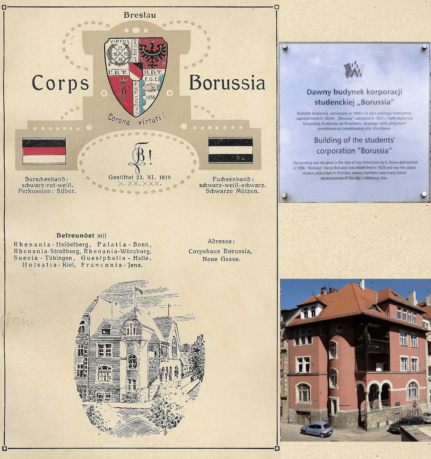 Ehemaliges Corpshaus des Corps Borussia Breslau